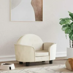 MAISON EXCLUSIVE - Lit pour chien crème 66x40x45 cm velours