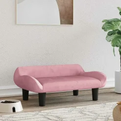 MAISON EXCLUSIVE - Lit pour chien rose 70x40x24 cm velours