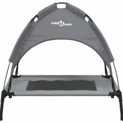 MAISON EXCLUSIVE - Lit pour chien avec auvent anthracite tissu oxford et acier