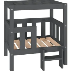 MAISON EXCLUSIVE - Lit pour chien gris 65,5x50,5x70 cm bois de pin solide