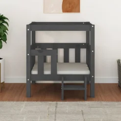 MAISON EXCLUSIVE - Lit pour chien gris 65,5x50,5x70 cm bois de pin solide