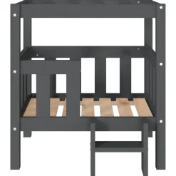 MAISON EXCLUSIVE - Lit pour chien gris 65,5x50,5x70 cm bois de pin solide