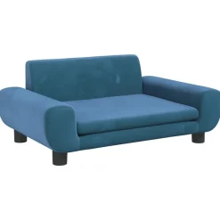 MAISON EXCLUSIVE - Lit pour chien bleu 70x45x33 cm velours