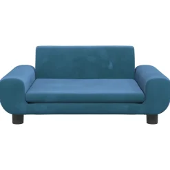 MAISON EXCLUSIVE - Lit pour chien bleu 70x45x33 cm velours