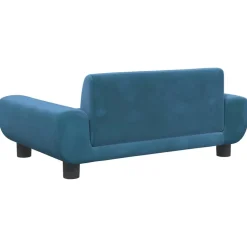 MAISON EXCLUSIVE - Lit pour chien bleu 70x45x33 cm velours