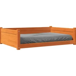 MAISON EXCLUSIVE - Lit pour chien cire marron 105,5x75,5x28 cm bois de pin massif