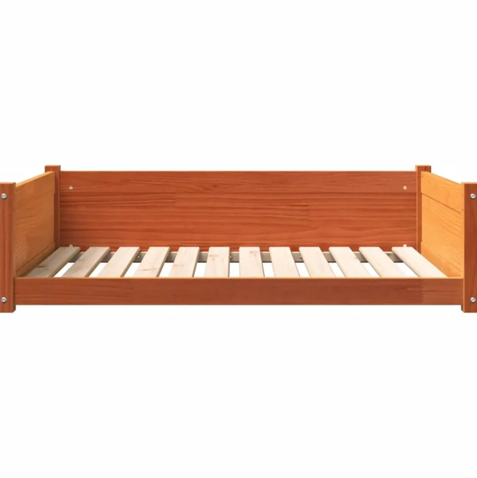MAISON EXCLUSIVE - Lit pour chien cire marron 105,5x75,5x28 cm bois de pin massif