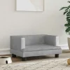 MAISON EXCLUSIVE - Lit pour chien gris clair 60x40x30 cm velours