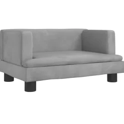MAISON EXCLUSIVE - Lit pour chien gris clair 60x40x30 cm velours