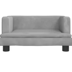 MAISON EXCLUSIVE - Lit pour chien gris clair 60x40x30 cm velours