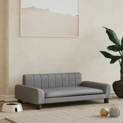 MAISON EXCLUSIVE - Lit pour chien gris 90x53x30 cm similicuir