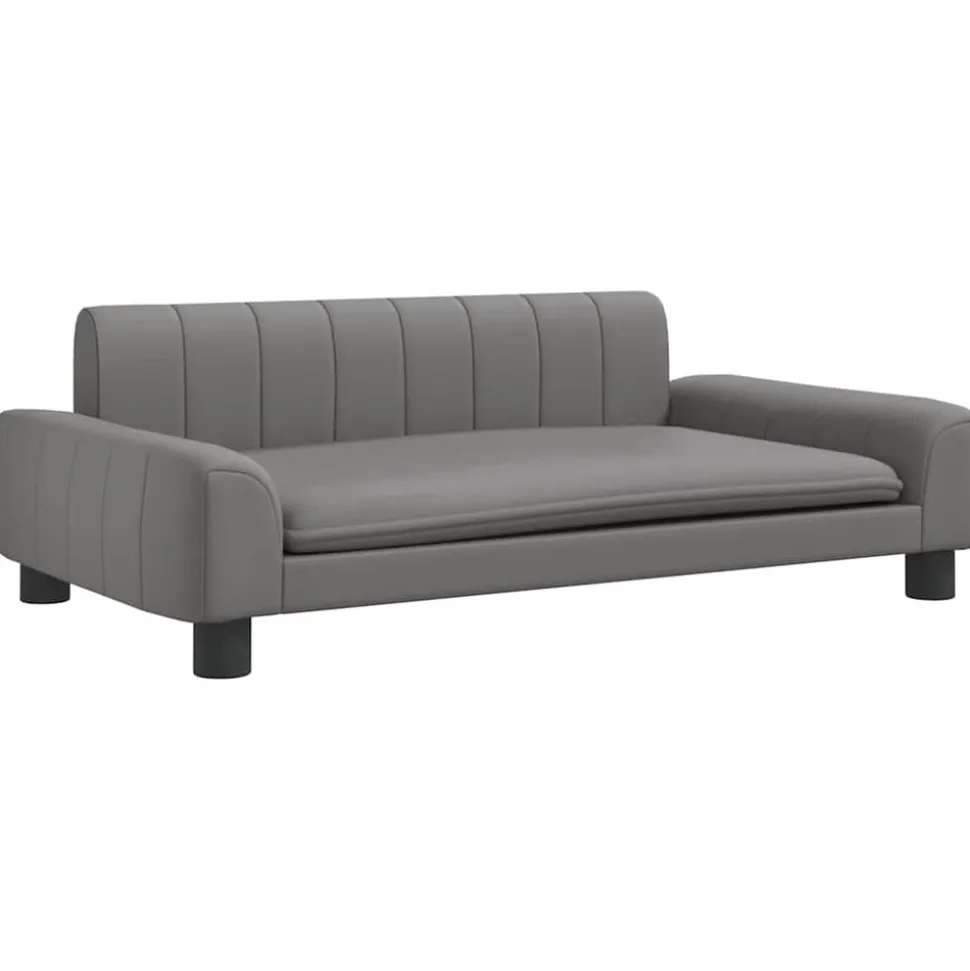 MAISON EXCLUSIVE - Lit pour chien gris 90x53x30 cm similicuir