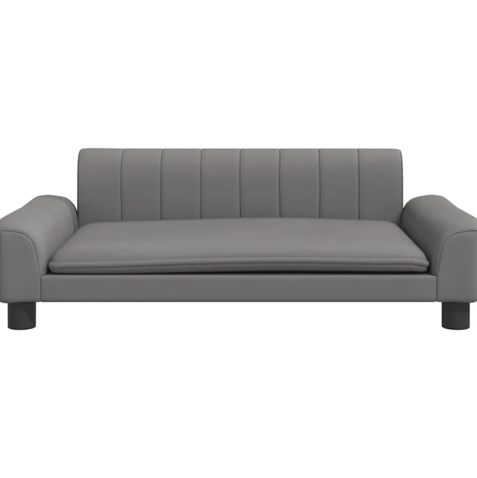 MAISON EXCLUSIVE - Lit pour chien gris 90x53x30 cm similicuir