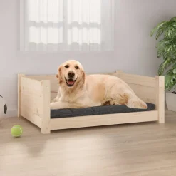 MAISON EXCLUSIVE - Lit pour chien 75,5x55,5x28 cm bois massif de pin