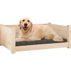 MAISON EXCLUSIVE - Lit pour chien 75,5x55,5x28 cm bois massif de pin