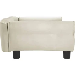 MAISON EXCLUSIVE - Lit pour chien crème 95x55x30 cm velours