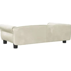 MAISON EXCLUSIVE - Lit pour chien crème 95x55x30 cm velours