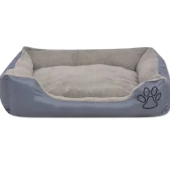 MAISON EXCLUSIVE - Lit pour chiens avec coussin rembourré taille m gris