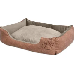 MAISON EXCLUSIVE - Lit pour chiens avec coussin cuir artificiel pu taille xl beige