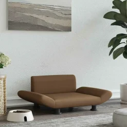 MAISON EXCLUSIVE - Lit pour chien marron 70x45x28 cm tissu