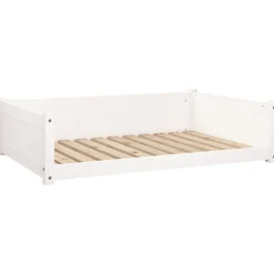MAISON EXCLUSIVE - Lit pour chien blanc 105,5x75,5x28 cm bois de pin solide