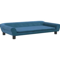 MAISON EXCLUSIVE - Lit pour chien bleu 100x50x21 cm velours