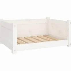 MAISON EXCLUSIVE - Lit pour chien blanc 65,5x50,5x28 cm bois de pin solide