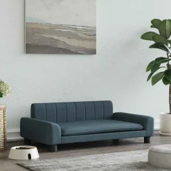 MAISON EXCLUSIVE - Lit pour chien gris foncé 90x53x30 cm tissu