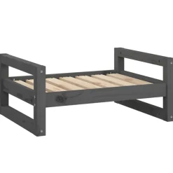 MAISON EXCLUSIVE - Lit pour chien gris 65,5x50,5x28 cm bois de pin solide