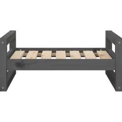 MAISON EXCLUSIVE - Lit pour chien gris 65,5x50,5x28 cm bois de pin solide
