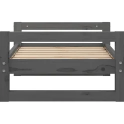 MAISON EXCLUSIVE - Lit pour chien gris 65,5x50,5x28 cm bois de pin solide