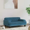MAISON EXCLUSIVE - Lit pour chien bleu 70x45x30 cm velours