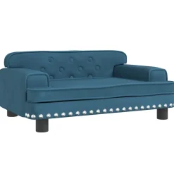 MAISON EXCLUSIVE - Lit pour chien bleu 70x45x30 cm velours