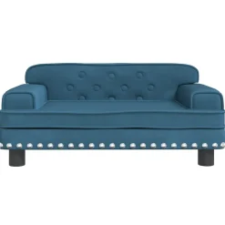 MAISON EXCLUSIVE - Lit pour chien bleu 70x45x30 cm velours