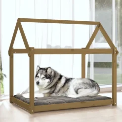 MAISON EXCLUSIVE - Lit pour chien marron miel 111x80x100 cm bois de pin solide