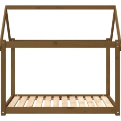 MAISON EXCLUSIVE - Lit pour chien marron miel 111x80x100 cm bois de pin solide