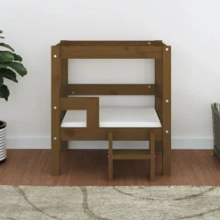 MAISON EXCLUSIVE - Lit pour chien marron miel 55,5x53,5x60 cm bois de pin solide