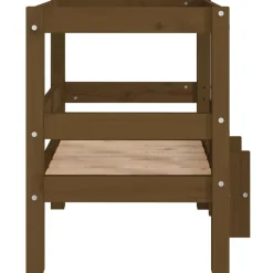 MAISON EXCLUSIVE - Lit pour chien marron miel 55,5x53,5x60 cm bois de pin solide