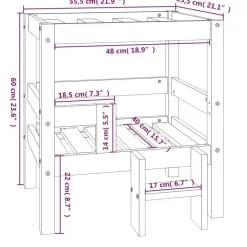 MAISON EXCLUSIVE - Lit pour chien marron miel 55,5x53,5x60 cm bois de pin solide
