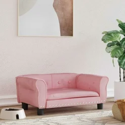 MAISON EXCLUSIVE - Lit pour chien rose 70x45x30 cm velours