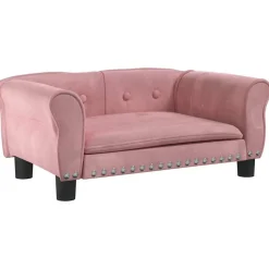MAISON EXCLUSIVE - Lit pour chien rose 70x45x30 cm velours