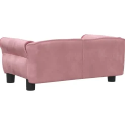 MAISON EXCLUSIVE - Lit pour chien rose 70x45x30 cm velours