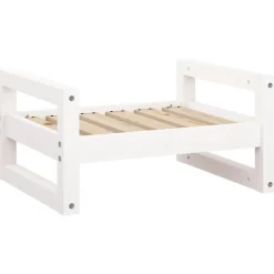 MAISON EXCLUSIVE - Lit pour chien blanc 55,5x45,5x28 cm bois de pin solide