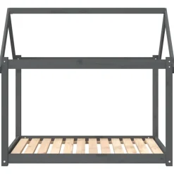 MAISON EXCLUSIVE - Lit pour chien gris 111x80x100 cm bois de pin solide