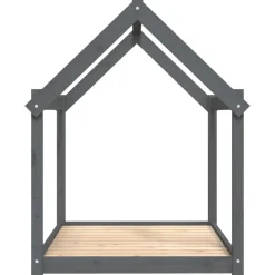 MAISON EXCLUSIVE - Lit pour chien gris 111x80x100 cm bois de pin solide