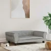 MAISON EXCLUSIVE - Lit pour chien gris clair 95x55x30 cm velours