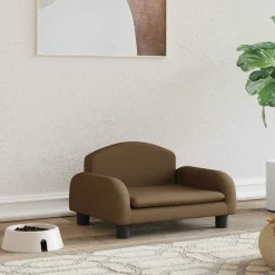 MAISON EXCLUSIVE - Lit pour chien marron 50x40x30 cm tissu