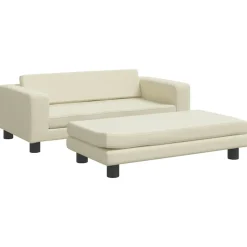 MAISON EXCLUSIVE - Lit pour chien avec extension crème 100x50x30 cm similicuir