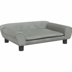 MAISON EXCLUSIVE - Lit pour chien gris clair 70x48x22 cm velours