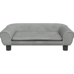 MAISON EXCLUSIVE - Lit pour chien gris clair 70x48x22 cm velours